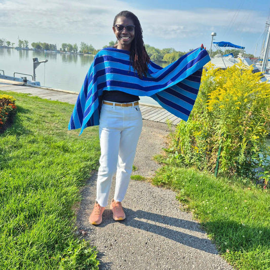 Fugu Poncho - Blue